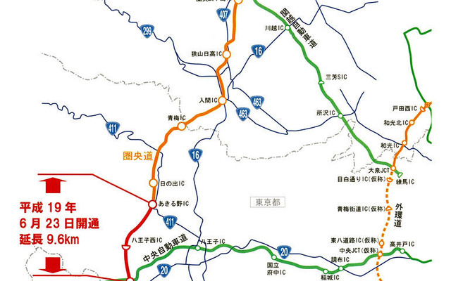 圏央道効果が現れてきた…一般道の交通量が減