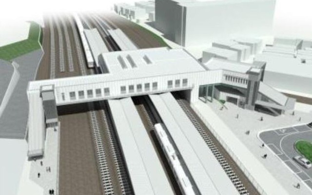 橋上化される新しい膳所駅のイメージ。橋上化後、現在の地上駅舎は撤去される。