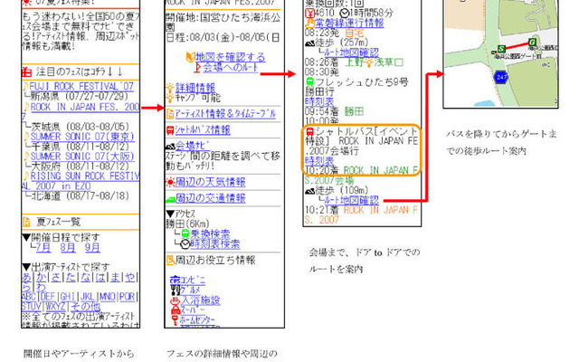 ナビタイム 夏フェス特集---フェスを検索、会場まで案内