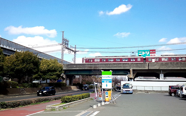 大阪モノレール線延伸計画の終点となる瓜生堂駅（仮称）の予定地付近。ここからさらに堺方面へ延伸する構想がある。