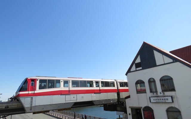 東京モノレールの大井競馬場前駅。6月26日から東京シティ競馬テーマソングを使った発車メロディが流れる。