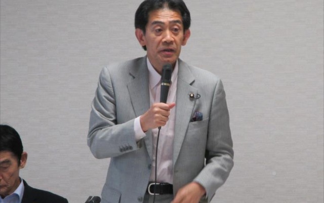 自民党政務調査会 二輪車問題対策プロジェクトチームの逢沢一郎座長（5月30日・永田町）