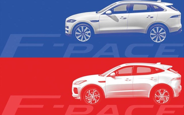 ジャガー E-PACE（下）と F-PACE（上）