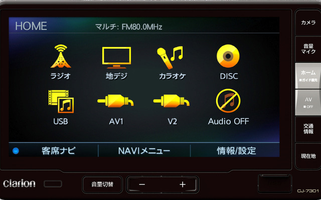 運転席モニター