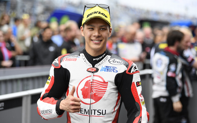 Moto2 中上貴晶選手。