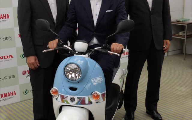 さいたま市　ホンダ　ヤマハの3者が9月からEVバイク実証実験