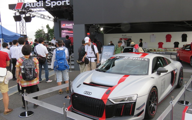 SUPER GT開催中の富士スピードウェイで「Audi R8 LMS GT4」が日本初公開に。