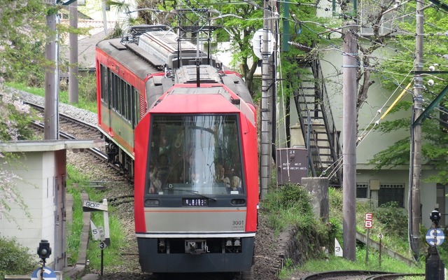 「パーミル会」6社は勾配がきつい鉄道路線を運営している。写真は箱根登山鉄道。