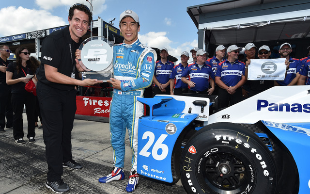 #26 佐藤琢磨が今季2回目のポールポジションを獲得した。