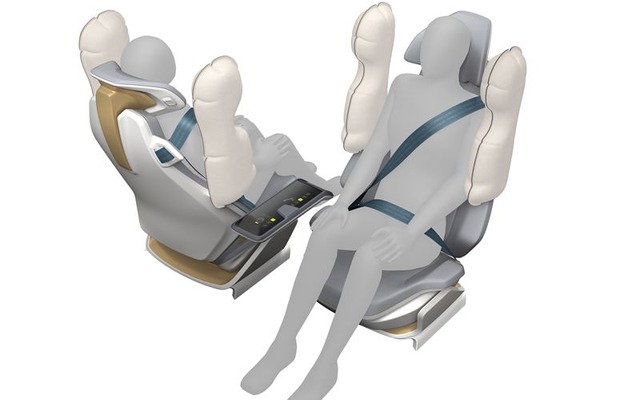 オートリブとアディエントが共同開発する自動運転車用シートのイメージ