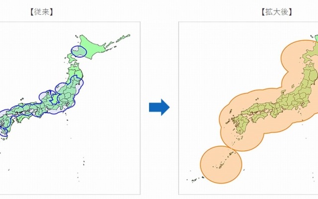 国土交通省雨量データ収集地域の拡大