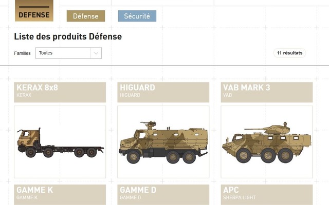 ボルボグループの軍用車事業部門、ルノートラックスディフェンス社の公式サイト