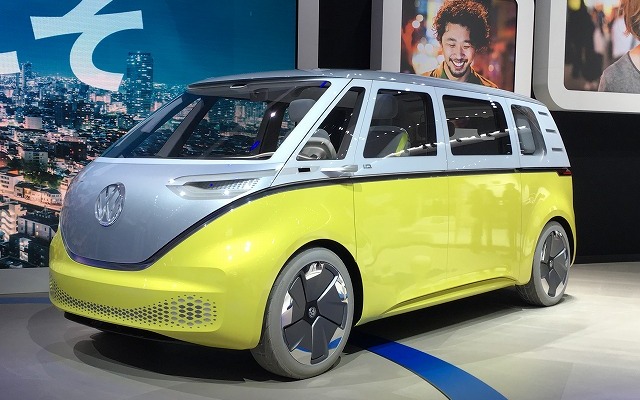 2022年からの生産が決まっている電気自動車の「I.Dシリーズ」、今回は「I.D BUZZ」を展示。