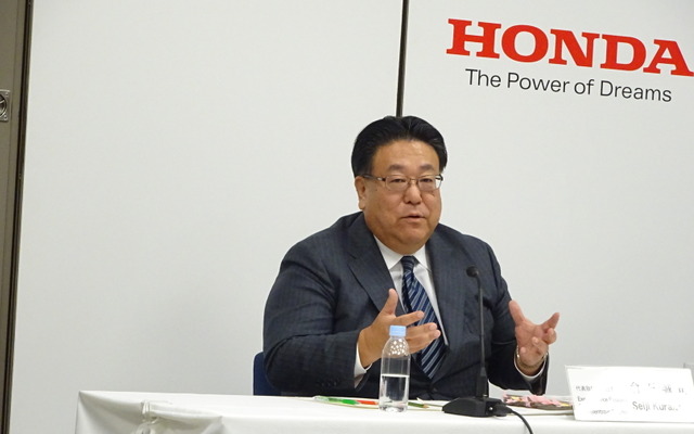 ホンダ　決算を発表する倉石副社長
