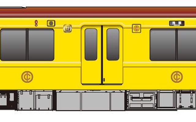 1000系特別仕様車のイメージ。90周年記念ロゴのほか東京地下鉄道の社章も掲出される。