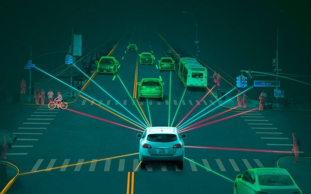 エヌビディアが開発した3Dモデリングを活用した自動運転技術のイメージ