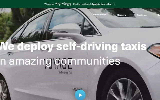 米国の自動運転技術のスタートアップ企業、ボヤージュ（VOYAGE）の公式サイト