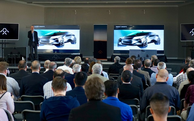 ファラデー・フューチャー社が公開した新型EVのティザースケッチ