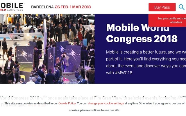 MWC2018の公式サイト