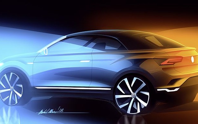 フォルクスワーゲン T-Roc カブリオレ のティザースケッチ