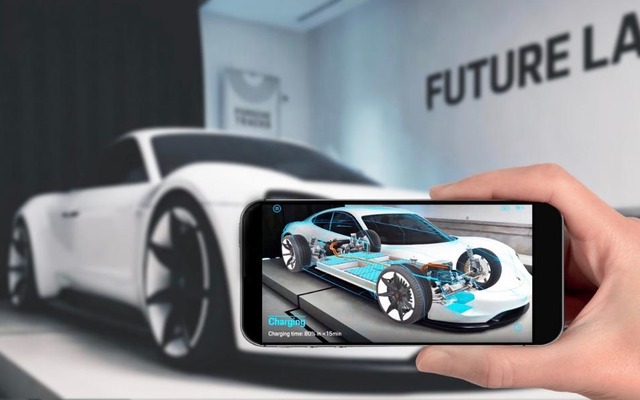 ポルシェとグーグルが共同開発したEVスポーツカー、ミッションEのARアプリ