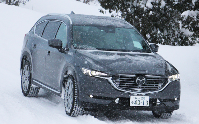 マツダ CX-8 の走りはホンモノか…雪上でテストドライブ！【VR試乗】