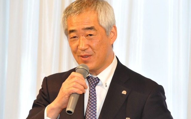 日本二輪車オークション協会・新会長　福井二朗氏（22日・都内ホテル）