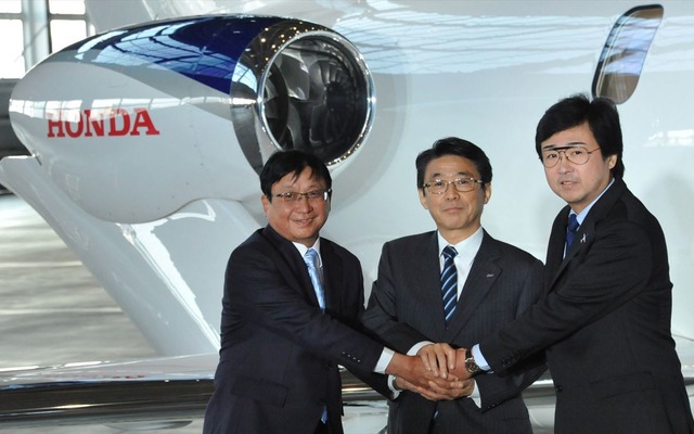 ANA HDとの提携で、羽田空港に降りたホンダジェット