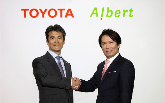 トヨタ 先進技術開発カンパニー 鯉渕健常務理事（左）とALBERT 松本壮志社長