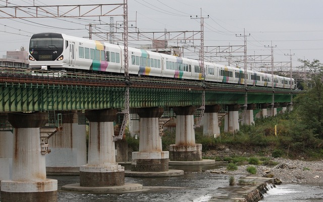 初めて防犯カメラが設置されることになったE257系特急型電車。