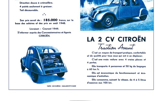 フランス製  シトロエン2CV年代別ポスター