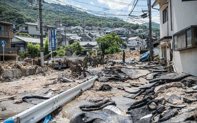 平成30年7月豪雨（7月10日、広島市）　(c) Getty Images