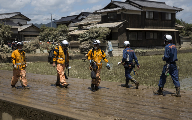 平成30年7月豪雨（7月10日、岡山県、倉敷市）　(c) Getty Images