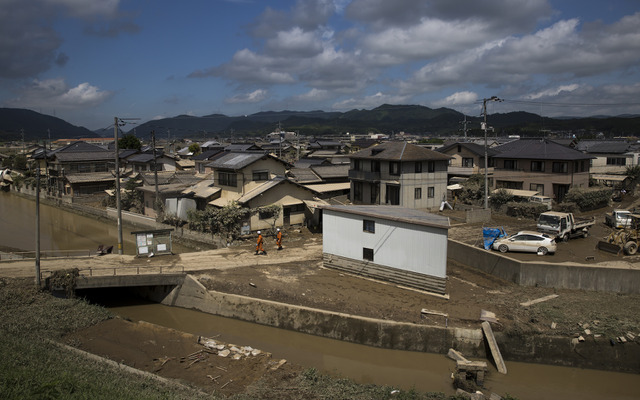 平成30年7月豪雨（7月10日、岡山県倉敷市）　(c) Getty Images