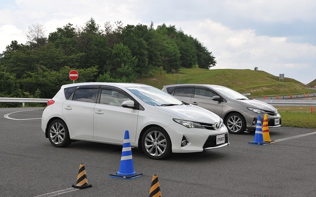 高剛性ハブとノーマルハブの比較試乗はトヨタ オーリスで行った