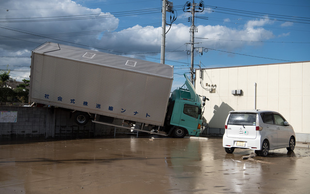 平成30年7月豪雨（7月8日、岡山県倉敷市）　(c) Getty  Images