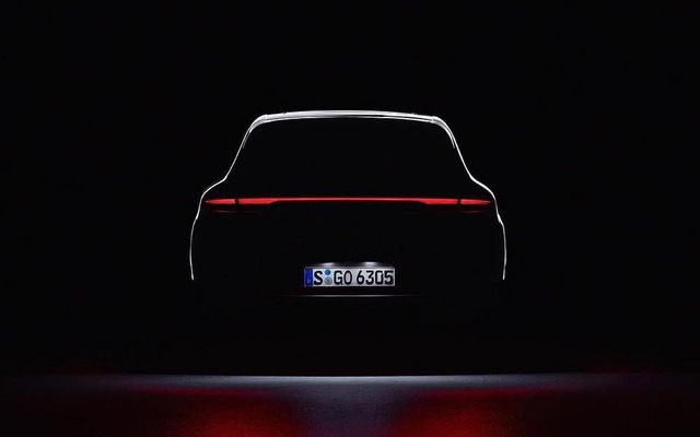 ポルシェ・マカン改良新型のティザーイメージ