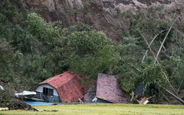 平成30年北海道胆振東部地震（9月7日、北海道厚真町）　(c) Getty Images