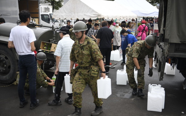 平成30年北海道胆振東部地震（9月8日撮影、北海道厚真町）　(c) Getty Images