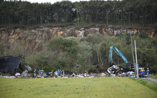 平成30年北海道胆振東部地震（9月8日撮影、北海道厚真町）　(c) Getty Images