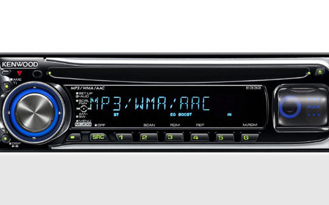ケンウッド、フロントにAUX端子を搭載した1DIN CDレシーバーを発売