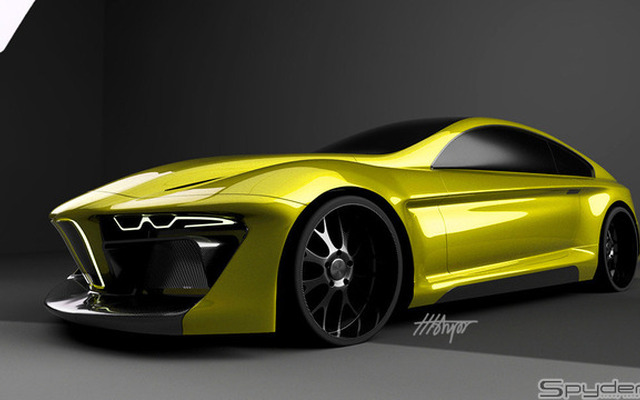 BMWが計画しているというハイブリッド・スーパーカーの予想CG