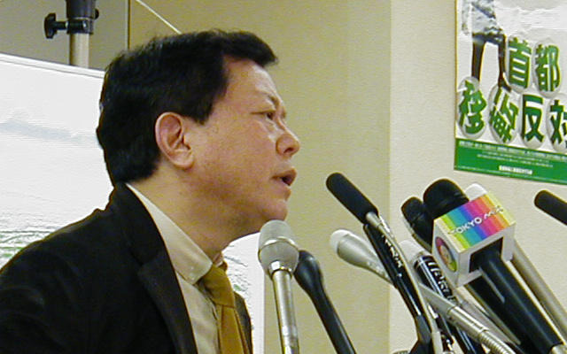猪瀬副知事、街路樹増やす「緑の東京募金」PR　2月2日