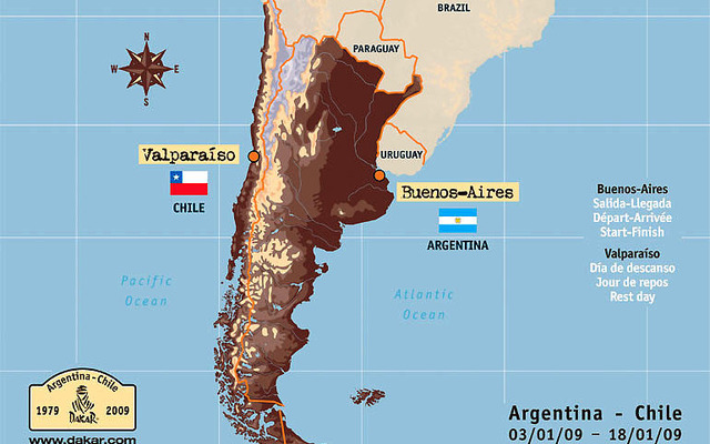 ダカールラリー、09年は南米アルゼンチン-チリ
