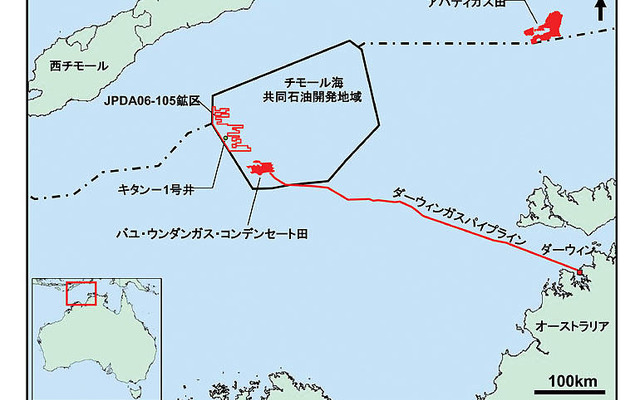 チモール海の掘削で原油発見　国際帝石