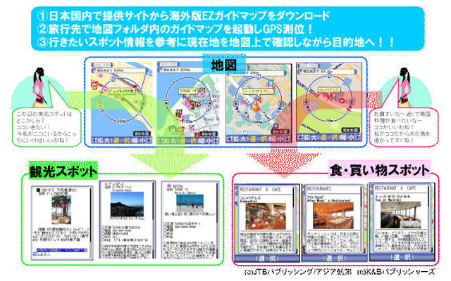 EZガイドマップで海外情報も提供、まずハワイから