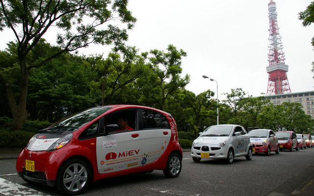 【洞爺湖サミット】電気自動車でCO2削減キャラバン…東京を出発