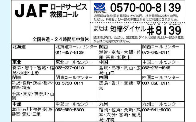 JAF、ロードサービス司令室を統合…北関東と南関東