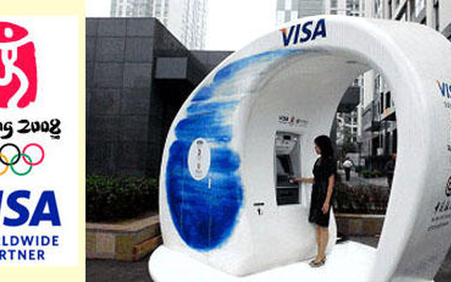 北京に磁器製ATM？…オリンピック公式スポンサーのVisaが展開