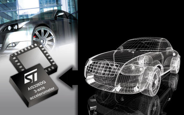 STマイクロ、車載用3軸MEMS加速度センサを発表